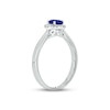 Thumbnail Image 2 of Blue Lab-Created Sapphire & Diamond Promise Ring 1/10 ct tw Round-cut Sterling Silver