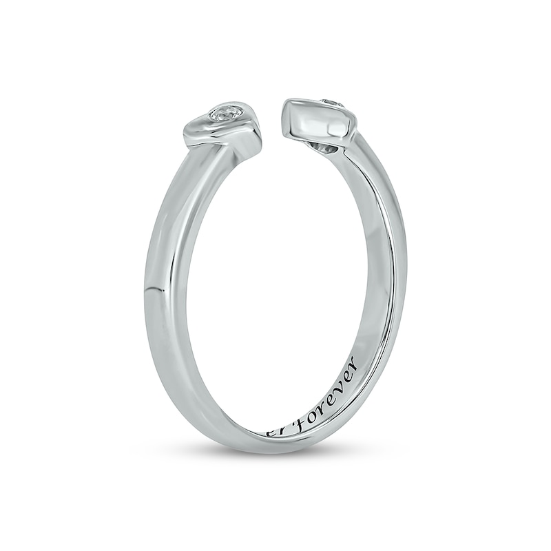 Main Image 2 of Diamond Hearts Deconstructed Promise Ring 1/20 ct tw Round-cut Sterling Silver