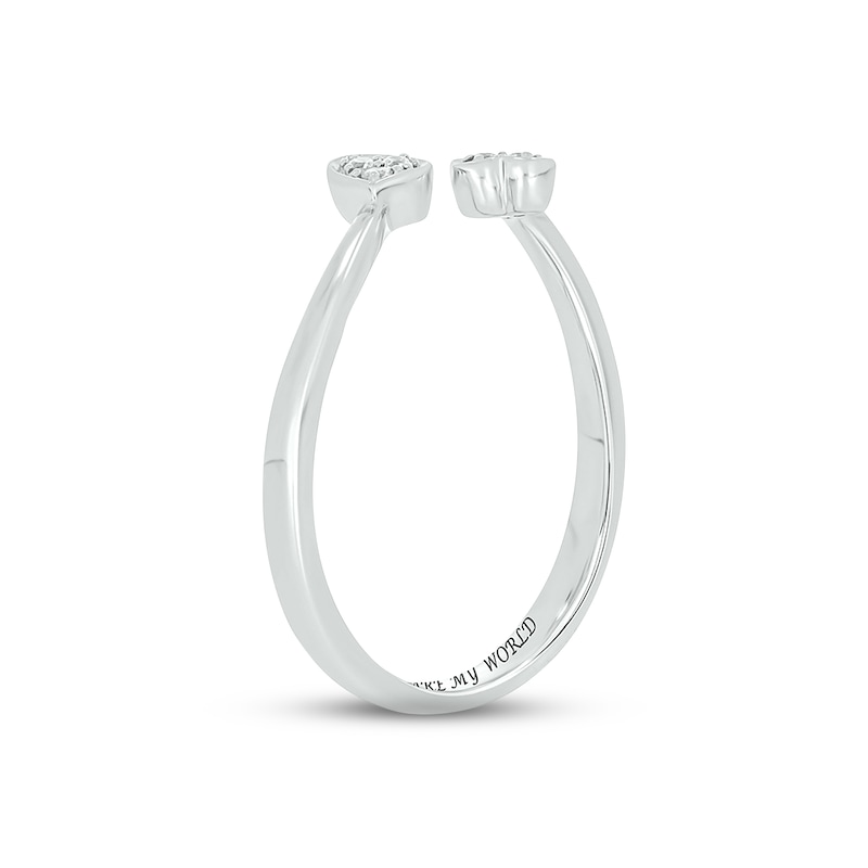 Main Image 2 of Diamond Hearts Wrap Promise Ring 1/20 ct tw Round-cut Sterling Silver