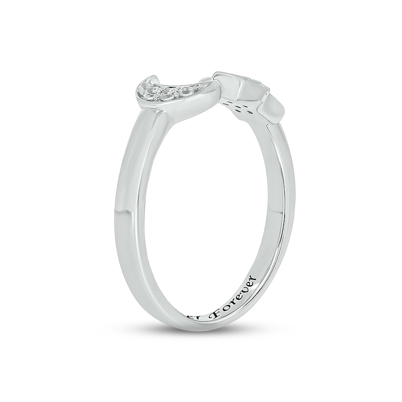 Main Image 2 of Diamond Moon & Star Deconstructed Promise Ring 1/10 ct tw Round-cut Sterling Silver