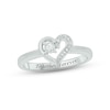 Thumbnail Image 0 of Diamond Heart Promise Ring 1/20 ct tw Round-cut Sterling Silver