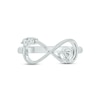 Thumbnail Image 2 of Diamond Infinity Promise Ring 1/10 ct tw Round-cut Sterling Silver