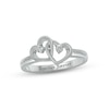 Thumbnail Image 1 of Diamond Double Heart Promise Ring 1/10 ct tw Round-cut Sterling Silver