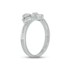 Thumbnail Image 1 of Diamond Double Heart Promise Ring 1/10 ct tw Round-cut Sterling Silver