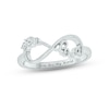 Thumbnail Image 1 of Diamond &quot;Love&quot; Infinity Promise Ring 1/10 ct tw Round-cut Sterling Silver