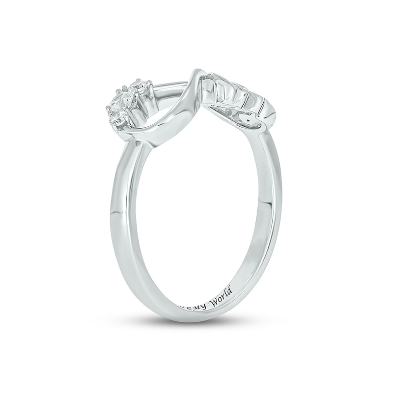 Main Image 2 of Diamond &quot;Love&quot; Infinity Promise Ring 1/10 ct tw Round-cut Sterling Silver