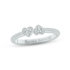 Thumbnail Image 1 of Diamond Double Heart Promise Ring 1/10 ct tw Round-cut Sterling Silver