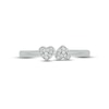 Thumbnail Image 3 of Diamond Double Heart Promise Ring 1/10 ct tw Round-cut Sterling Silver