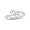 Thumbnail Image 1 of Diamond Double Heart Promise Ring 1/10 ct tw Round-cut Sterling Silver