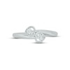 Thumbnail Image 3 of Diamond Double Heart Promise Ring 1/10 ct tw Round-cut Sterling Silver