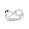 Thumbnail Image 1 of Blue Lab-Created Sapphire Infinity Promise Ring Sterling Silver