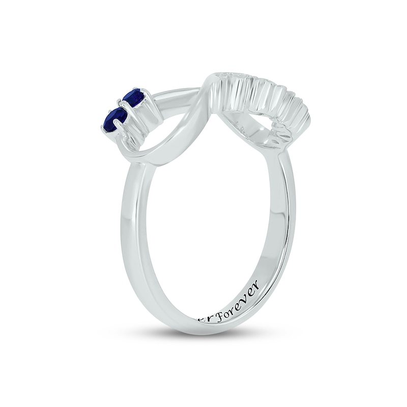 Main Image 2 of Blue Lab-Created Sapphire Infinity Promise Ring Sterling Silver