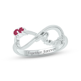 Lab-Created Ruby Infinity Promise Ring Sterling Silver