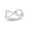 Thumbnail Image 1 of White Lab-Created Sapphire Infinity Promise Ring Sterling Silver