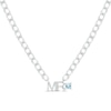 Thumbnail Image 1 of Men's Aquamarine &quot;Mr.&quot; Cuban Chain Necklace Sterling Silver 20&quot;