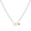 Thumbnail Image 1 of Men's Peridot &quot;Mr.&quot; Cuban Chain Necklace Sterling Silver & 10K Rose Gold 20&quot;