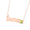 Thumbnail Image 2 of Peridot Zodiac Taurus Necklace 10K Rose Gold 18