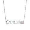 Thumbnail Image 1 of Lab-Created Opal Zodiac Cancer Necklace Sterling Silver 18&quot;