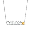 Thumbnail Image 1 of Citrine Zodiac Cancer Necklace Sterling Silver 18&quot;