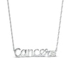 Thumbnail Image 1 of White Lab-Created Sapphire Zodiac Cancer Necklace 10K White Gold 18&quot;