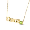 Thumbnail Image 1 of Peridot Zodiac Cancer Necklace 10K Yellow Gold 18"