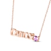 Thumbnail Image 1 of Amethyst Zodiac Cancer Necklace 10K Rose Gold 18"