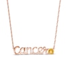 Thumbnail Image 1 of Citrine Zodiac Cancer Necklace 10K Rose Gold 18&quot;