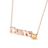 Thumbnail Image 2 of Citrine Zodiac Cancer Necklace 10K Rose Gold 18&quot;