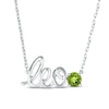 Thumbnail Image 1 of Peridot Zodiac Leo Necklace Sterling Silver 18&quot;