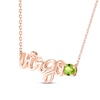 Thumbnail Image 2 of Peridot Zodiac Virgo Necklace 10K Rose Gold 18&quot;