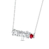 Thumbnail Image 2 of Lab-Created Ruby Zodiac Scorpio Necklace Sterling Silver 18&quot;