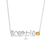 Thumbnail Image 0 of Citrine Zodiac Scorpio Necklace Sterling Silver 18"