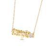Thumbnail Image 1 of Lab-Created Opal Zodiac Scorpio Necklace 10K Yellow Gold 18"