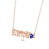 Thumbnail Image 1 of Blue Lab-Created Sapphire Zodiac Scorpio Necklace 10K Rose Gold 18"