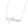 Thumbnail Image 2 of White Lab-Created Sapphire Zodiac Sagittarius Necklace Sterling Silver 18&quot;