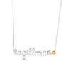 Thumbnail Image 1 of Citrine Zodiac Sagittarius Necklace 10K White Gold 18&quot;