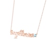 Thumbnail Image 1 of Aquamarine Zodiac Sagittarius Necklace 10K Rose Gold 18"