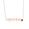 Thumbnail Image 1 of Garnet Zodiac Capricorn Necklace 10K Rose Gold 18&quot;