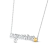 Thumbnail Image 2 of Citrine Zodiac Aquarius Necklace 10K White Gold 18&quot;