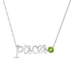 Thumbnail Image 1 of Peridot Zodiac Pisces Necklace Sterling Silver 18&quot;