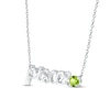 Thumbnail Image 2 of Peridot Zodiac Pisces Necklace Sterling Silver 18&quot;