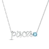 Thumbnail Image 0 of Swiss Blue Topaz Zodiac Pisces Necklace Sterling Silver 18"