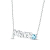 Thumbnail Image 1 of Swiss Blue Topaz Zodiac Pisces Necklace Sterling Silver 18"