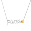 Thumbnail Image 1 of Citrine Zodiac Pisces Necklace 10K White Gold 18&quot;