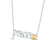 Thumbnail Image 2 of Citrine Zodiac Pisces Necklace 10K White Gold 18&quot;