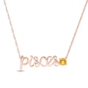 Thumbnail Image 1 of Citrine Zodiac Pisces Necklace 10K Rose Gold 18&quot;