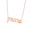 Thumbnail Image 2 of Citrine Zodiac Pisces Necklace 10K Rose Gold 18&quot;