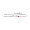 Thumbnail Image 1 of Lab-Created Ruby Zodiac Aries Bolo Bracelet Sterling Silver 9.5&quot;