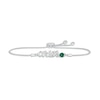 Thumbnail Image 1 of Lab-Created Emerald Zodiac Aries Bolo Bracelet Sterling Silver 9.5&quot;