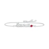 Thumbnail Image 1 of Lab-Created Ruby Zodiac Taurus Bolo Bracelet Sterling Silver 9.5&quot;